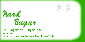 mark bugar business card